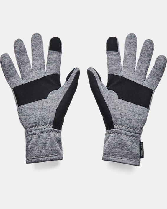 Men's UA Storm Fleece Gloves, Gray, pdpMainDesktop image number 1